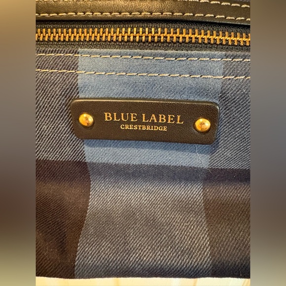 Burberry Blue Label denim blue plaid pattern bag with adjustable strap - Picture 3 of 7